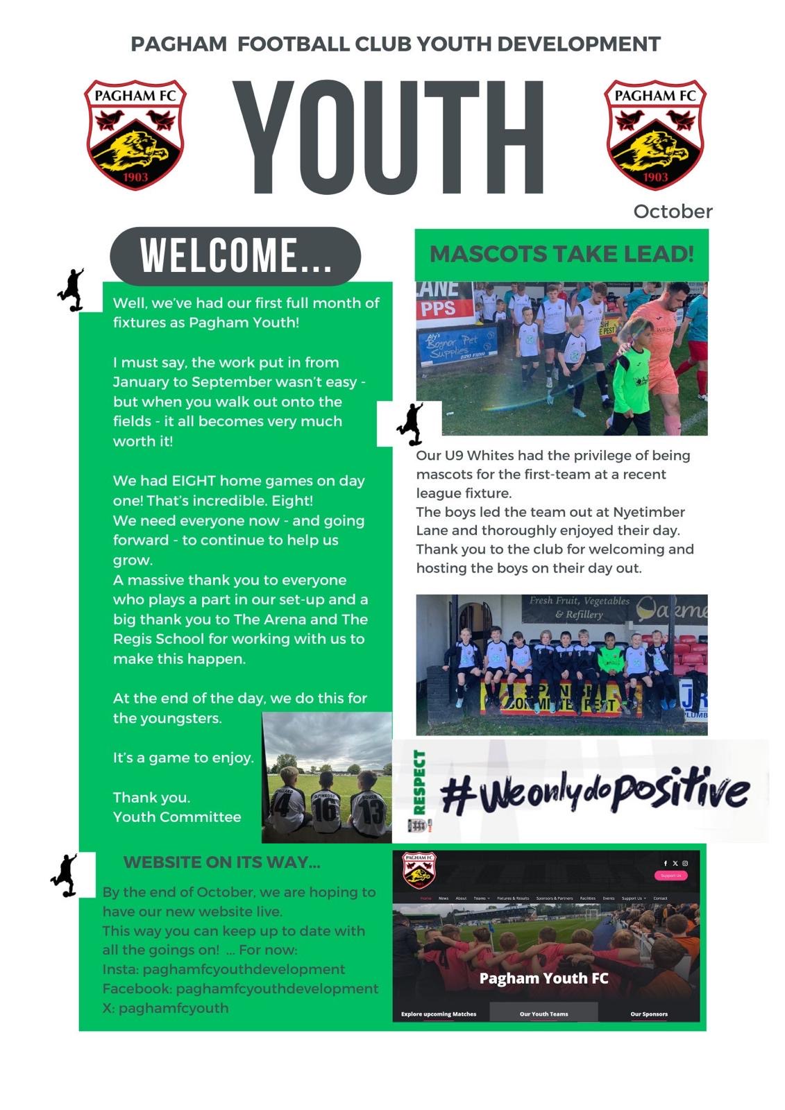 October Pagham Football Club Youth Development Newsletter