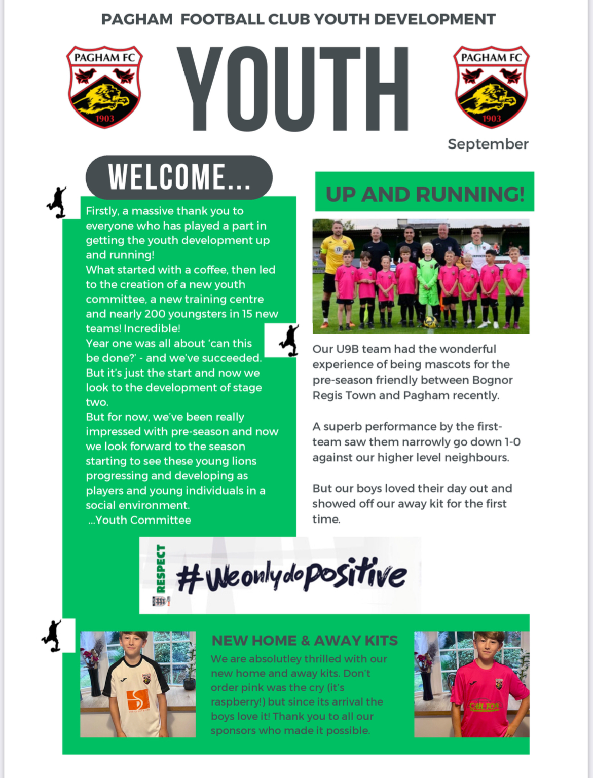 September Pagham Football Club Youth Development Newsletter